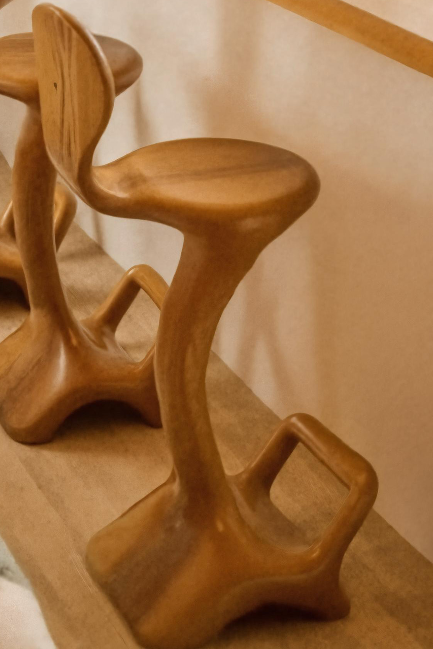 Sculptural Organic Bar Stool For Kitchen Or Interiors
