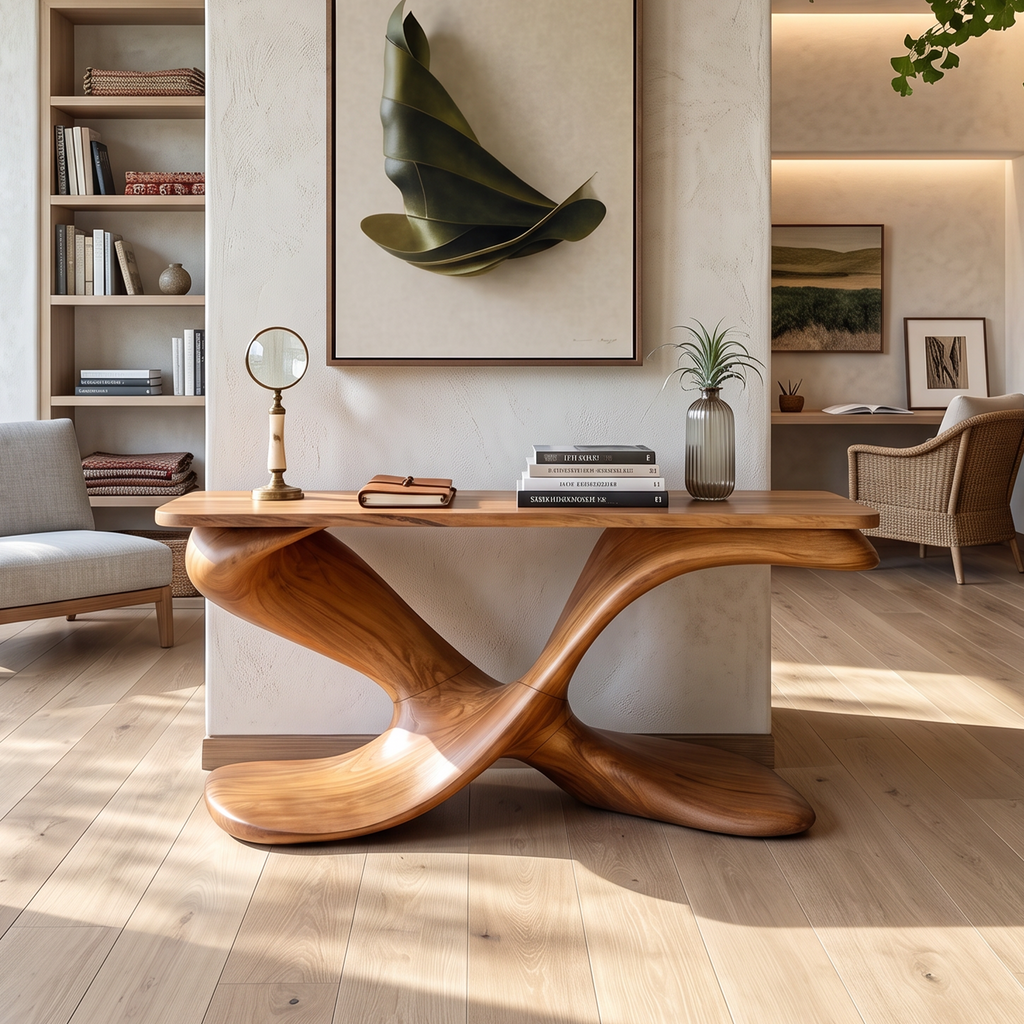 Mid Century Entryway Table For Living Room