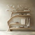 Wood Tree Branch Coat Rack Handcrafted