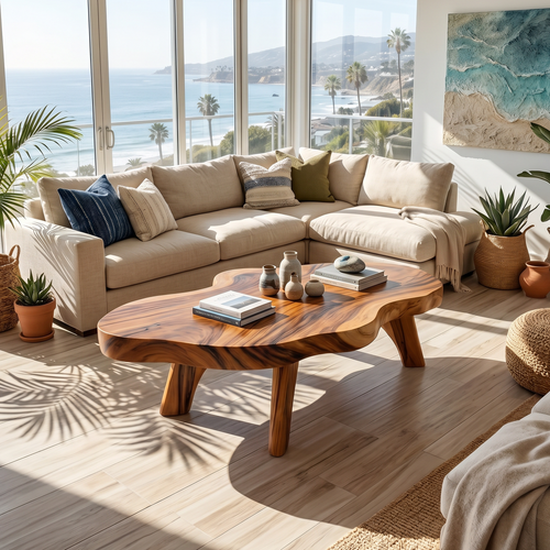 Farmhouse Solid Wood Coffee Table For Living Room Furniture
