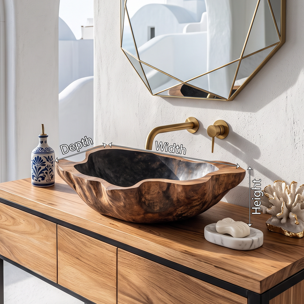 Wood Wash Basin Mid Century Style For Bathroom Upgrade