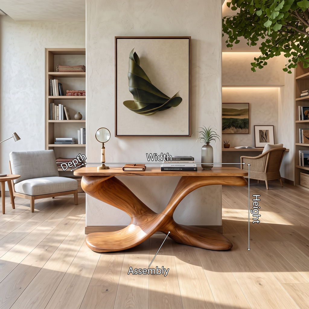 Mid Century Entryway Table For Living Room