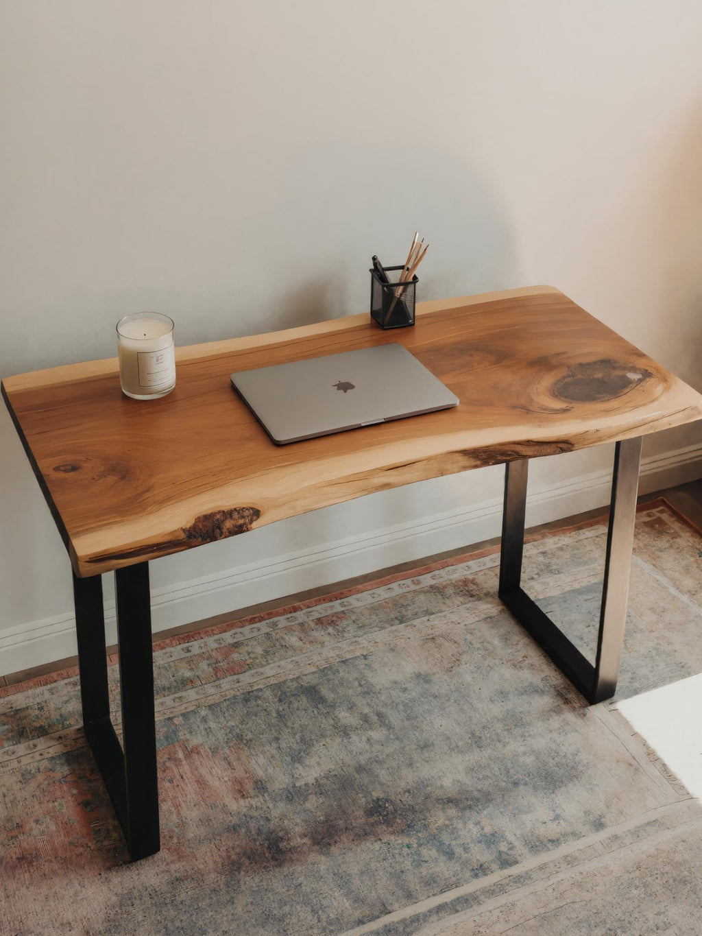 Modern Live Edge Desk For Home Office Or Workspace