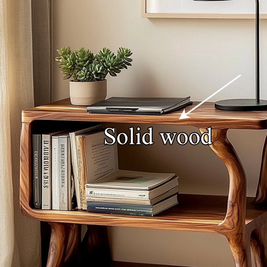Free Standing Rustic Wood Side Table