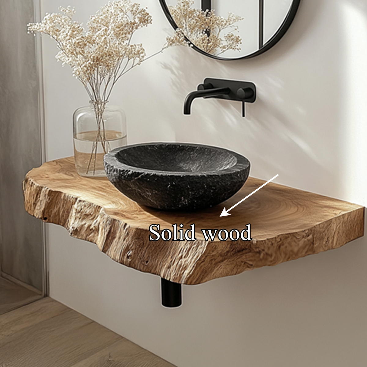 Mid-Century Floating Shelf Vanity