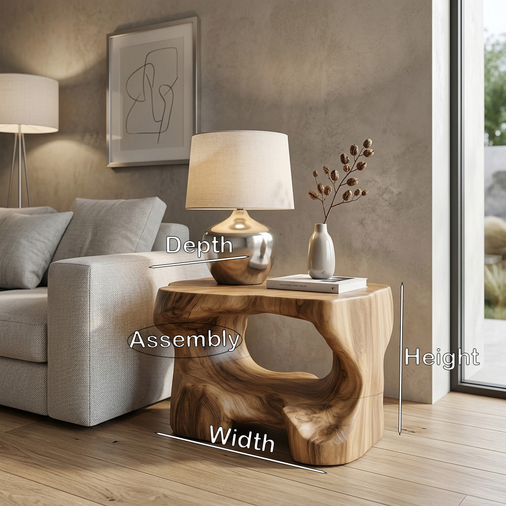 Organic Modern Side Table For Living Room Or Bedroom