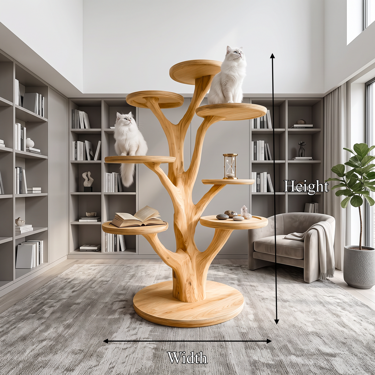 Mid Century Cat Tree Tower Living Room
