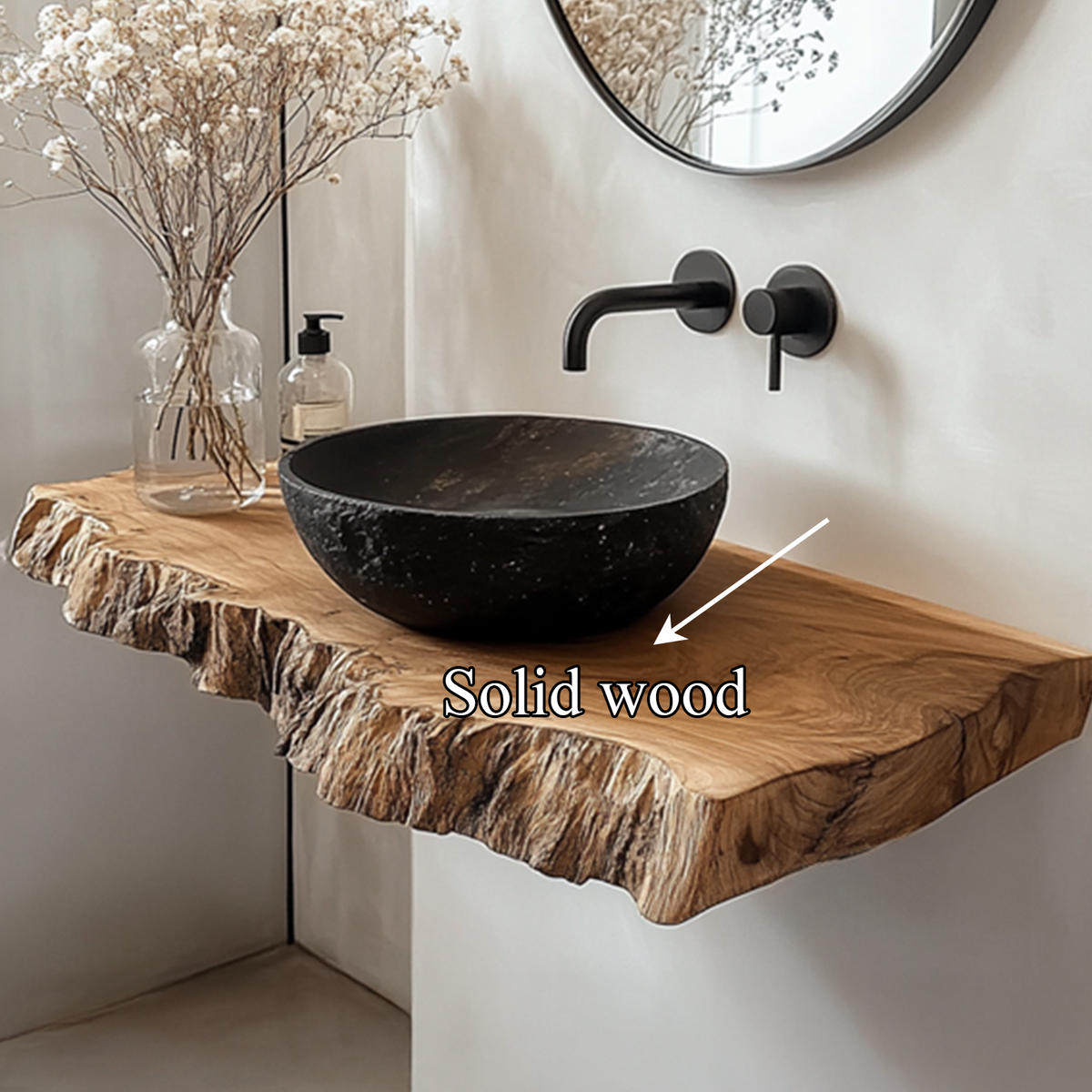 Rustic Live Edge Vanity Bathroom