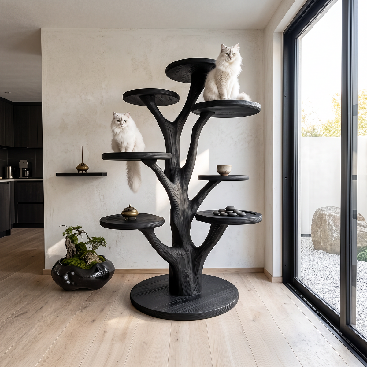 Mid Century Cat Tree Tower Living Room