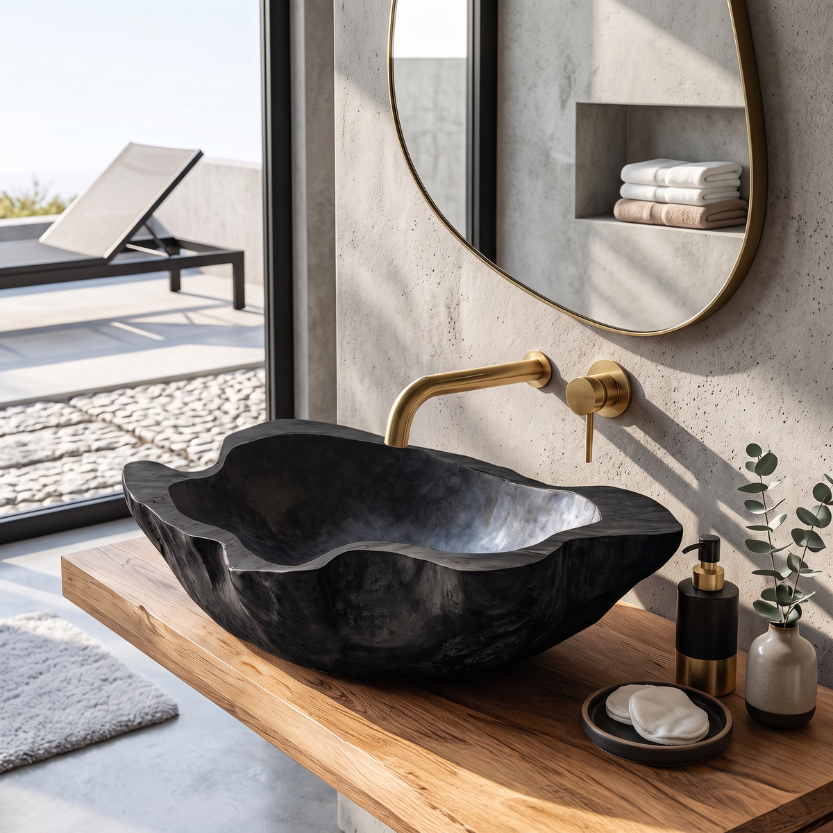 Wood Wash Basin Mid Century Style For Bathroom Upgrade