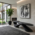 Sculptural Organic Bench For Entryway Or Living Room