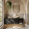 Farmhouse Bathroom Furniture With Floating Vanity