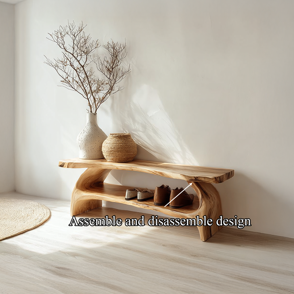 Rustic Entryway Shoe Bench Living Room