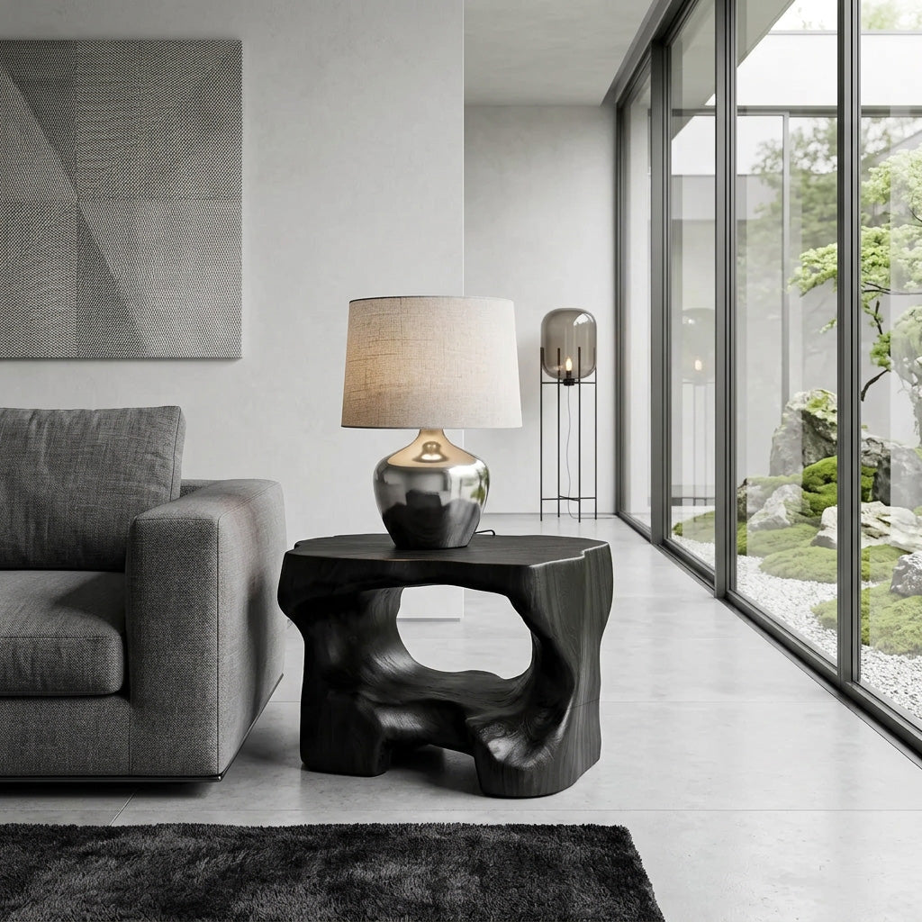 Organic Modern Side Table For Living Room Or Bedroom