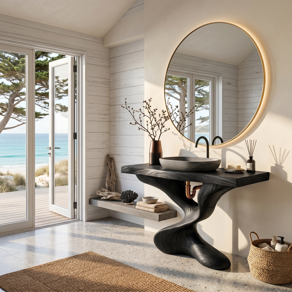Farmhouse Solid Wood Bathroom Vanity