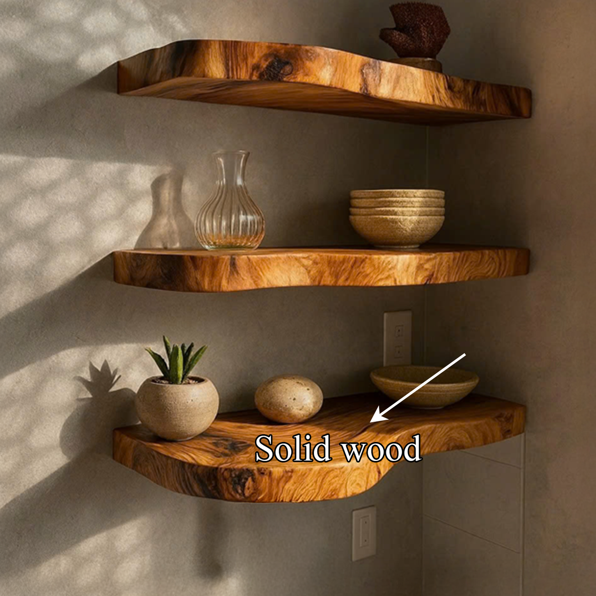 Mid Century Floating Shelf Home Office
