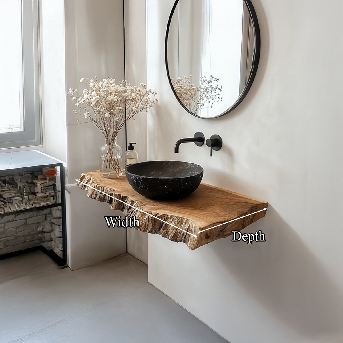 Rustic Live Edge Vanity Bathroom