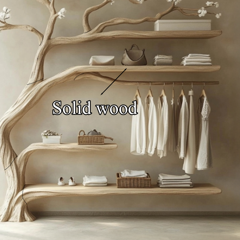 Wood Tree Branch Coat Rack Handcrafted