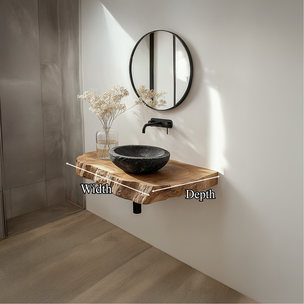 Mid-Century Floating Shelf Vanity