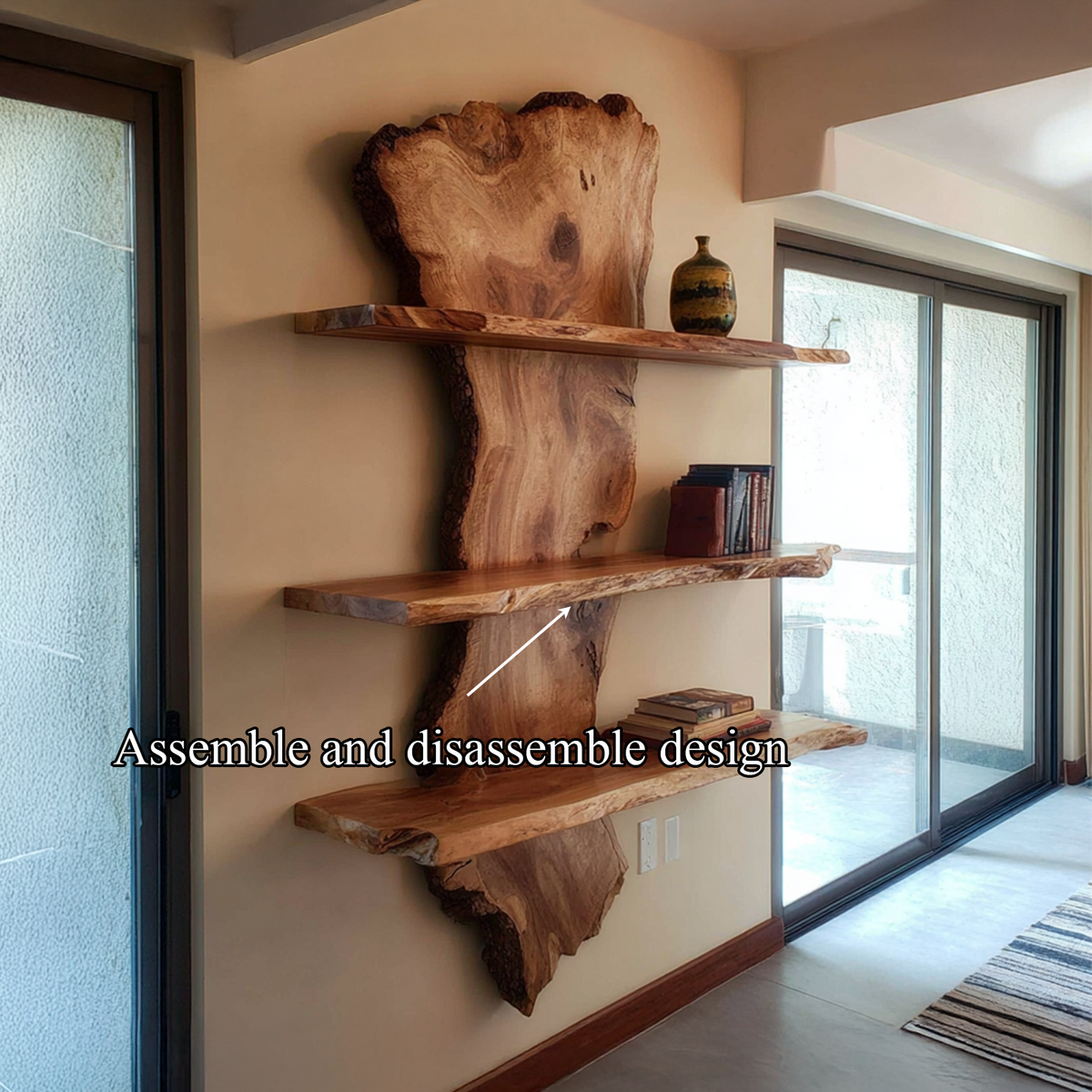 Floating Shelf Set Solid Wood Handmade Gift
