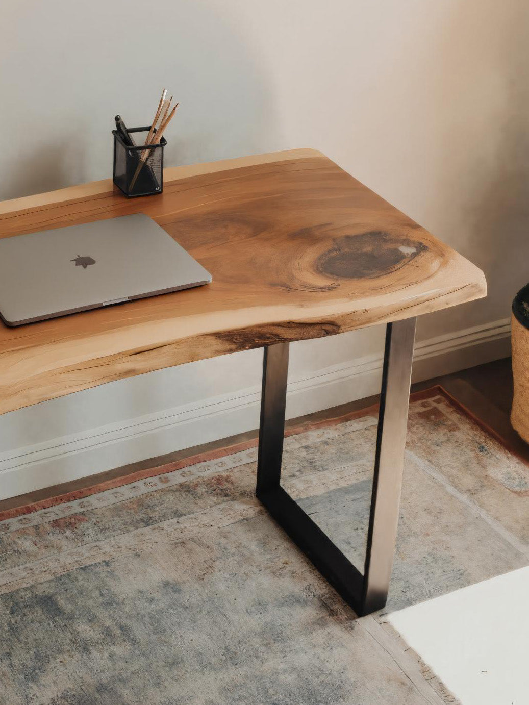 Modern Live Edge Desk For Home Office Or Workspace