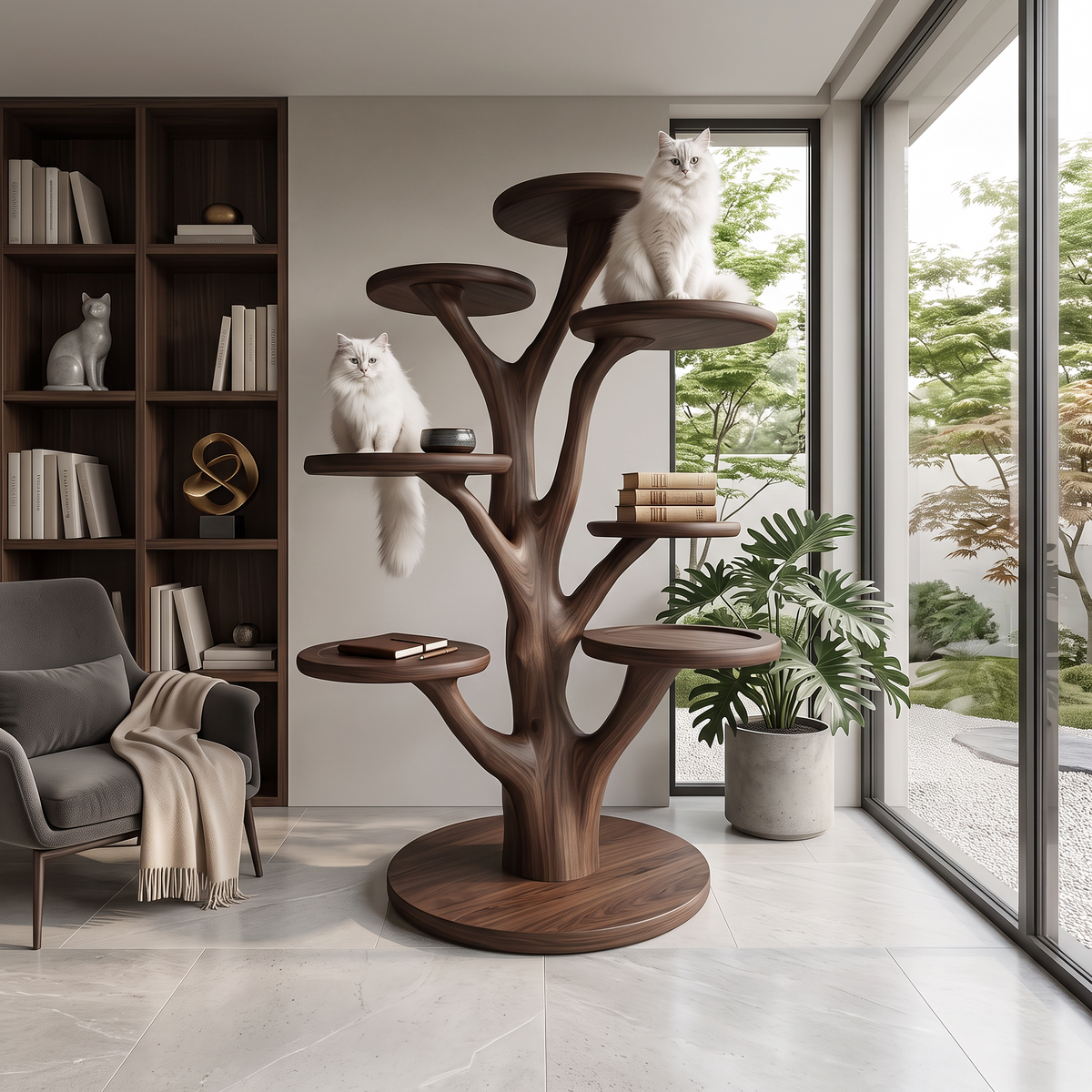Mid Century Cat Tree Tower Living Room
