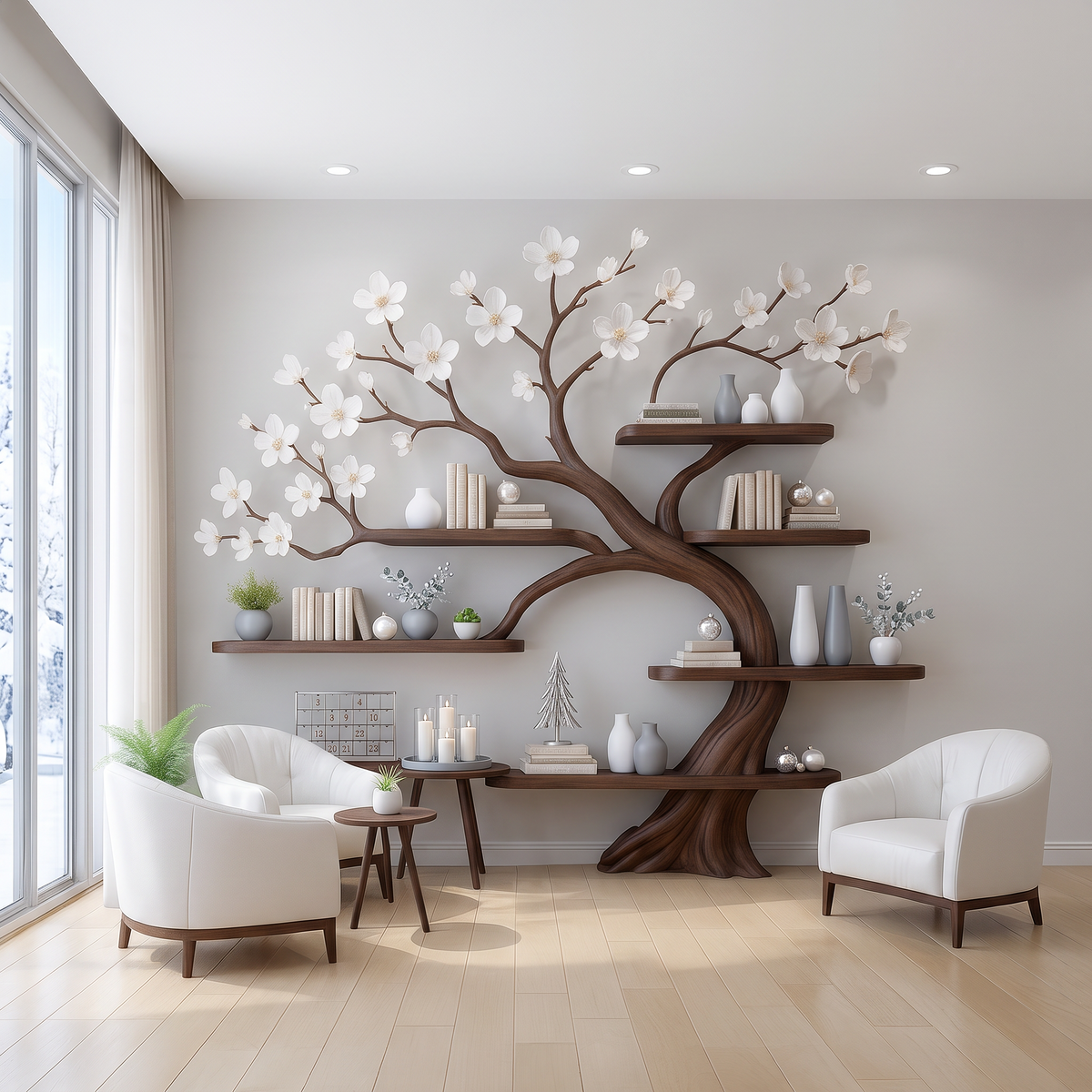 Rustic Tree Branch Shelf Nursery Kids Room
