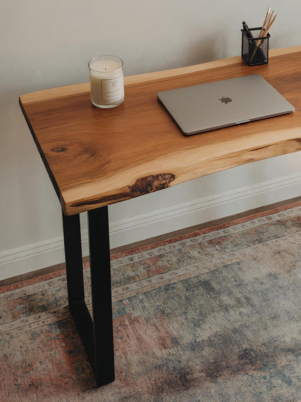 Modern Live Edge Desk For Home Office Or Workspace