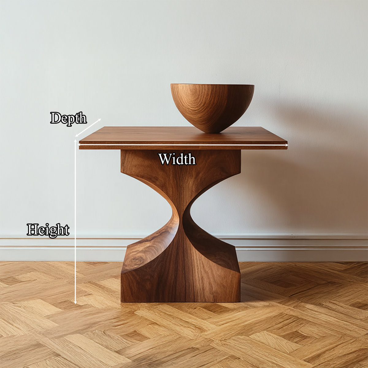 Mid-Century Modern Wood End Table