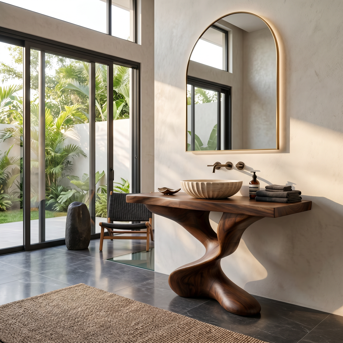 Farmhouse Solid Wood Bathroom Vanity