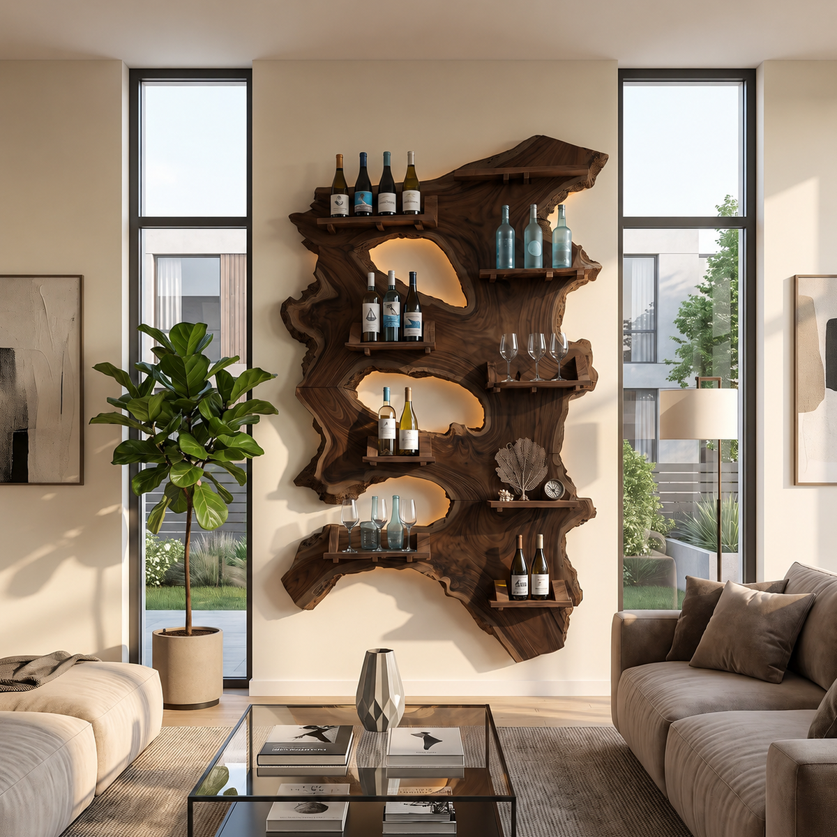 Farmhouse Wine Rack For Furniture Functional Decor