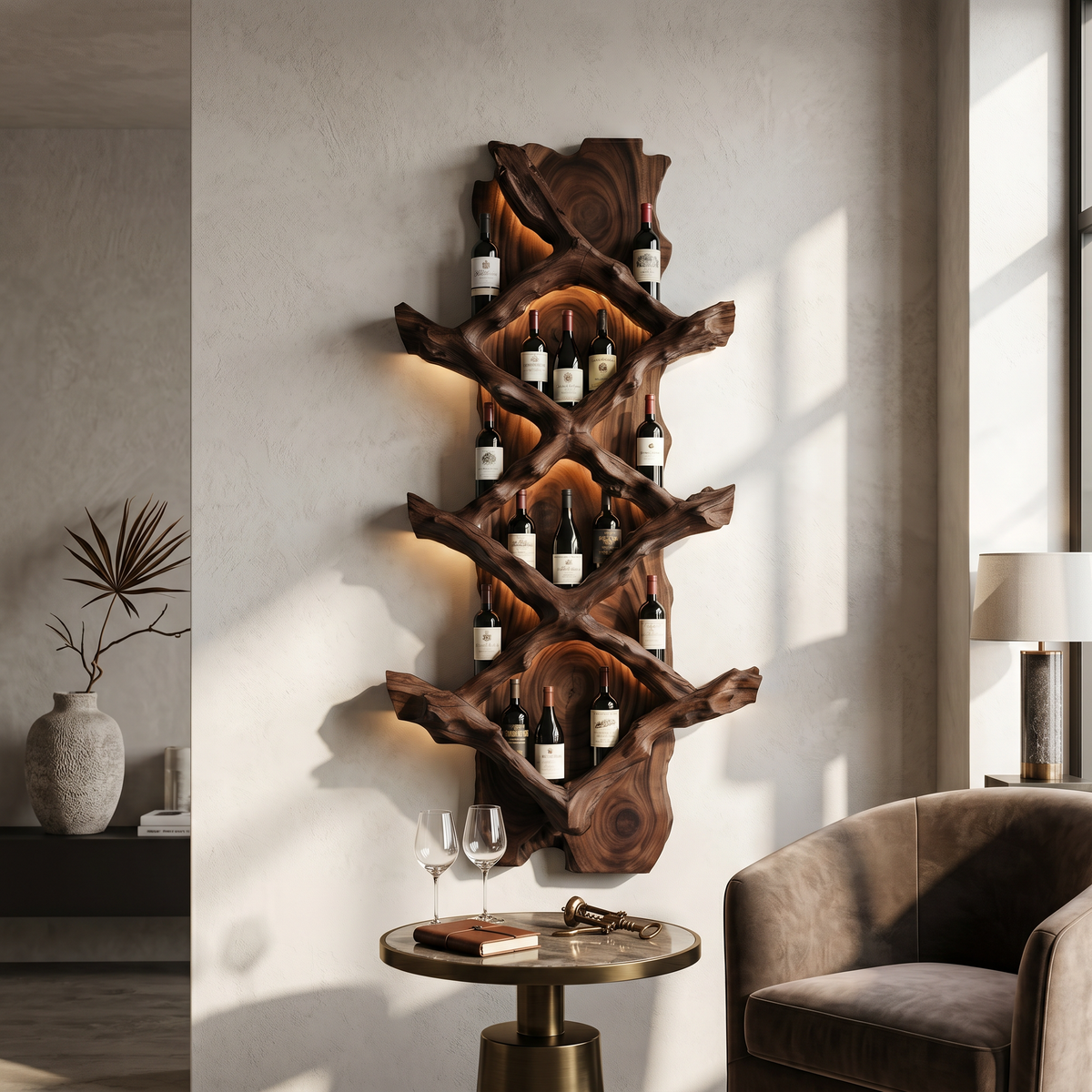 Rustic Wine Holder For Furniture Country Bar Vibe