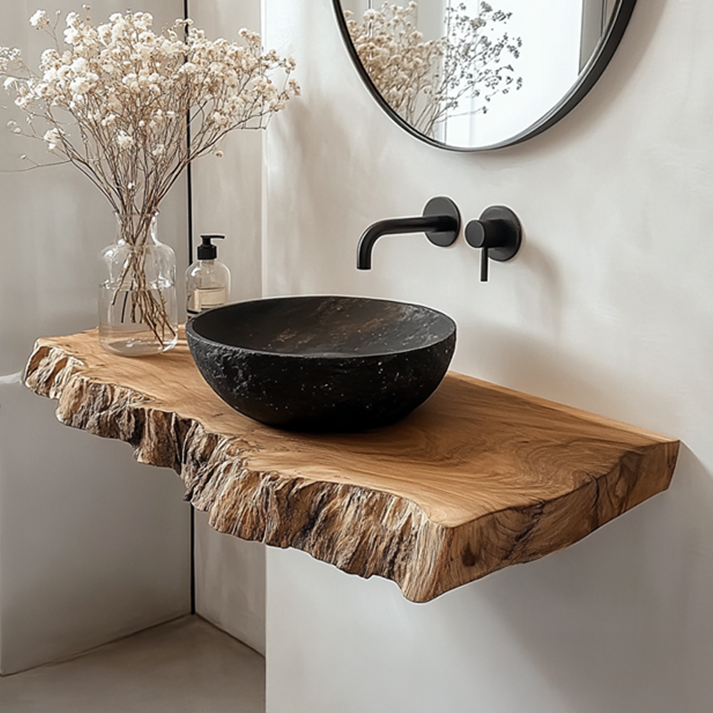 Rustic Live Edge Vanity Bathroom