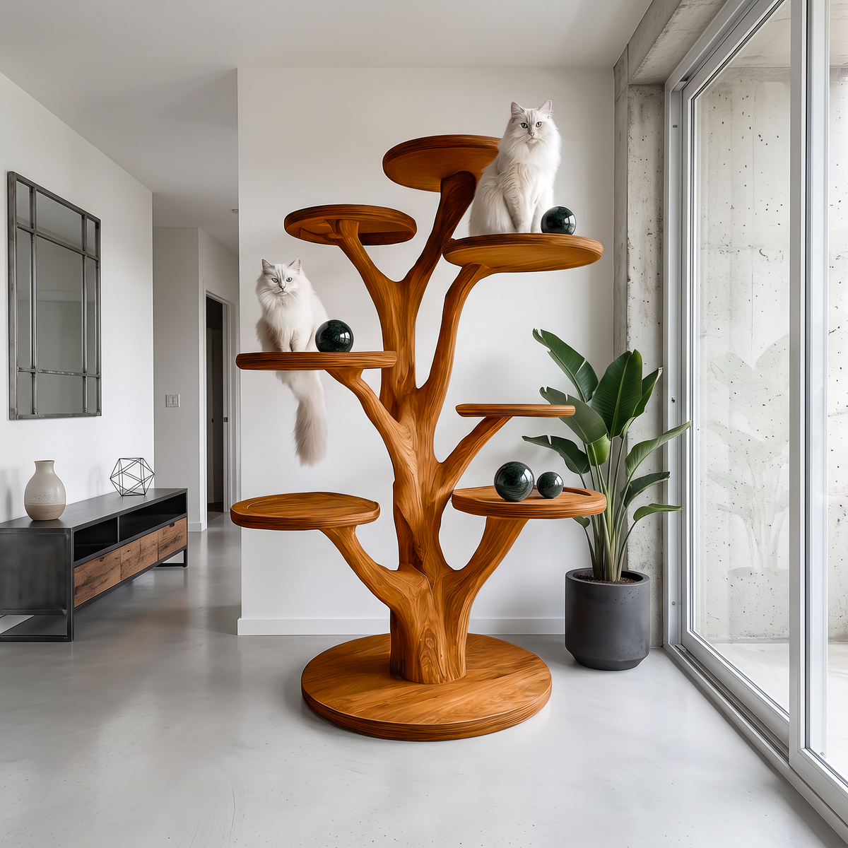 Mid Century Cat Tree Tower Living Room