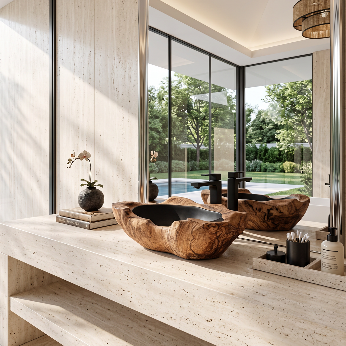 Farmhouse Wooden Vessel Sink For Cozy Bathroom Decor