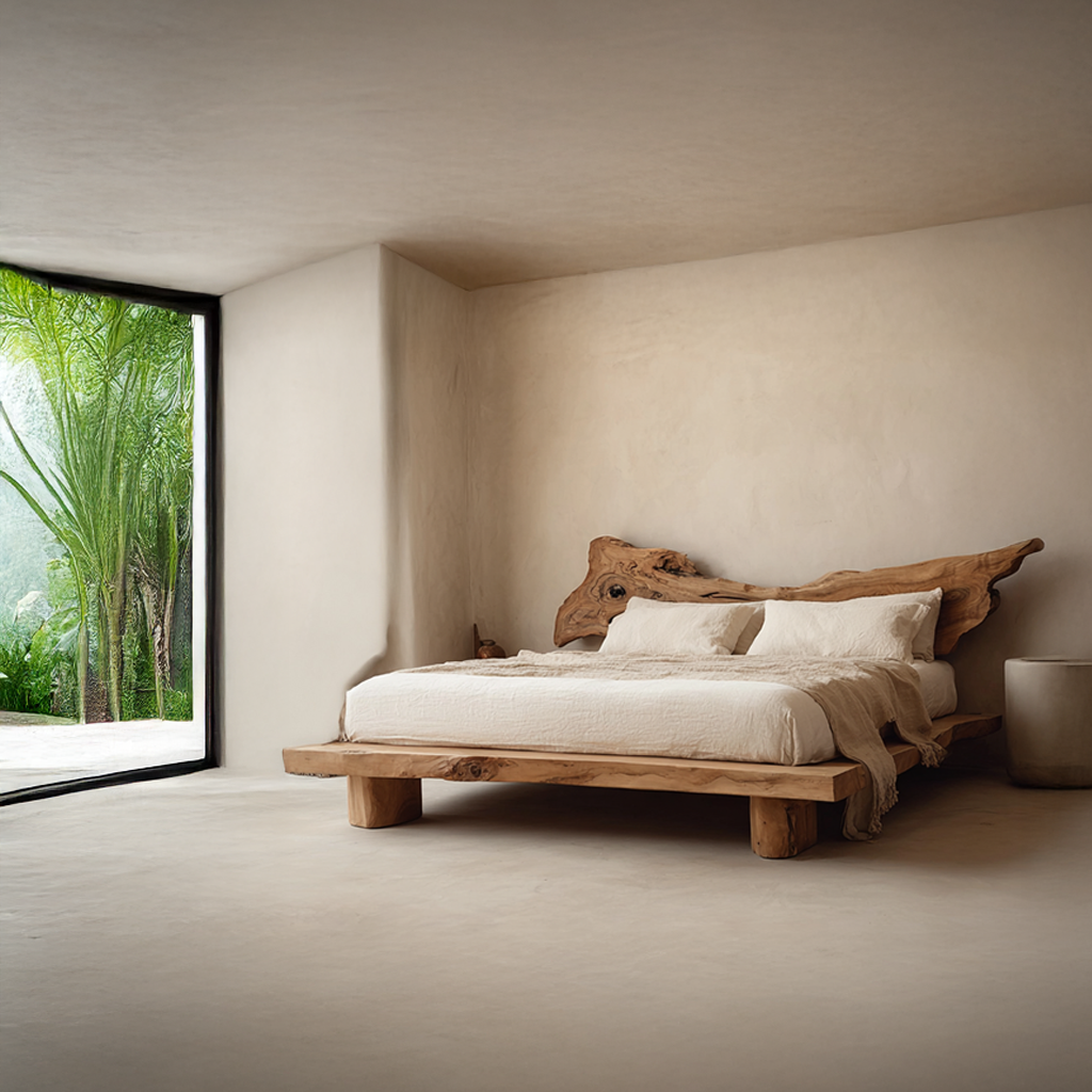 Rustic Platform Bed King Room