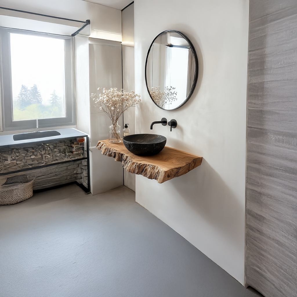 Rustic Live Edge Vanity Bathroom