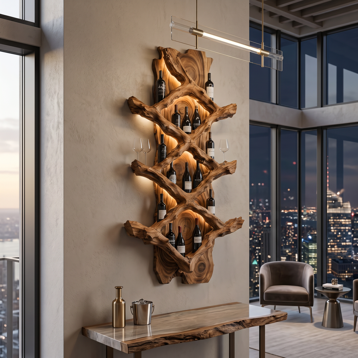Rustic Wine Holder For Furniture Country Bar Vibe