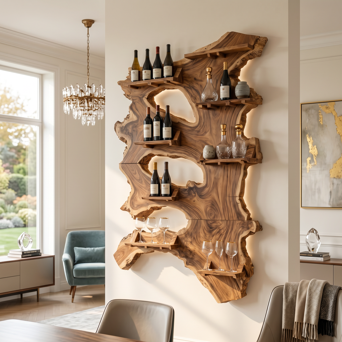 Farmhouse Wine Rack For Furniture Functional Decor