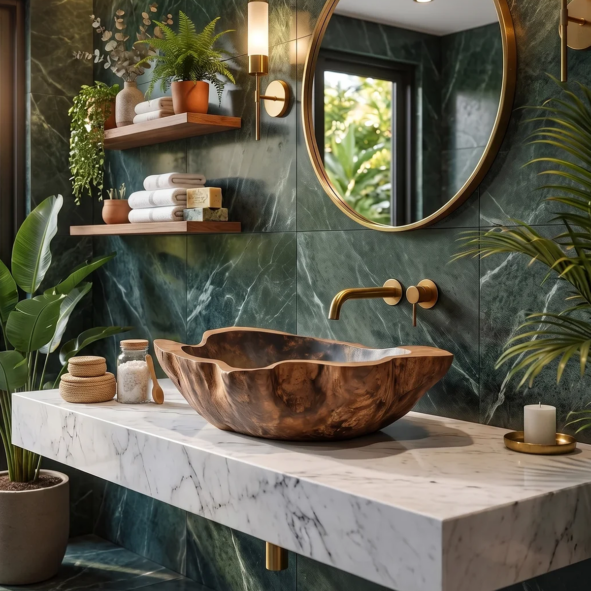 Wood Wash Basin Mid Century Style For Bathroom Upgrade