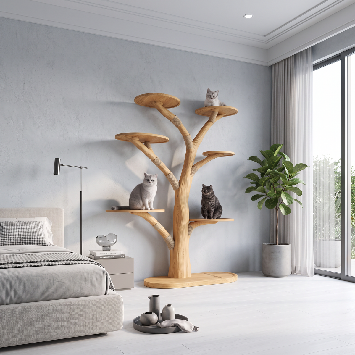 Rustic Tree Cat Tower Home Office