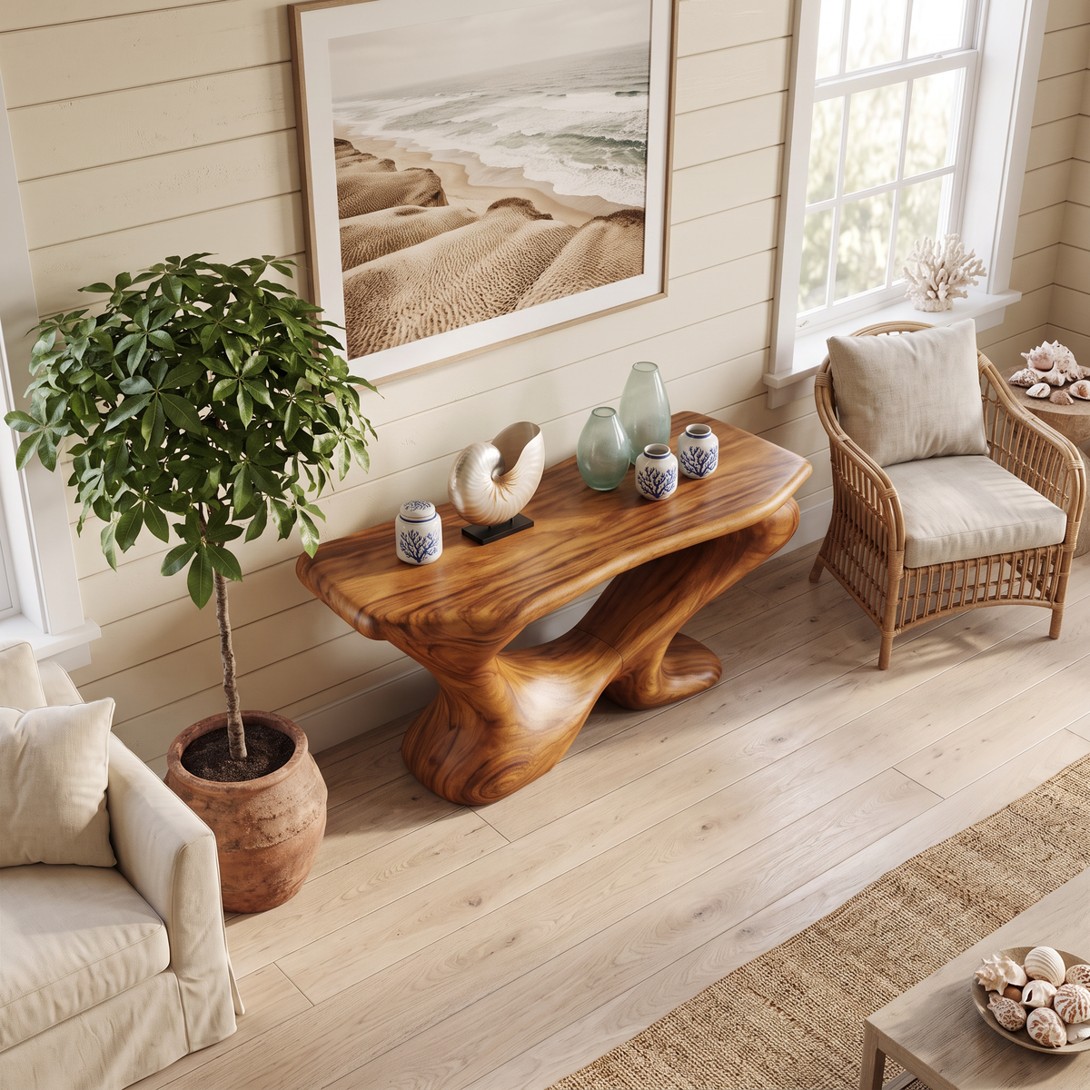 Farmhouse Chic Console Table Entryway Decor