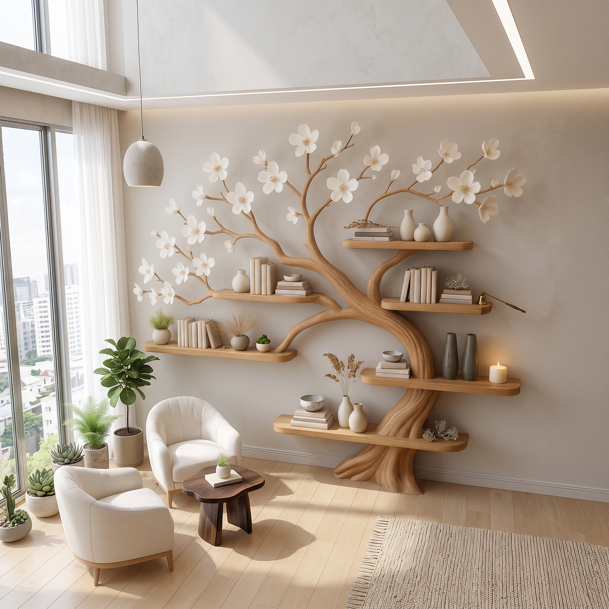 Rustic Tree Branch Shelf Nursery Kids Room