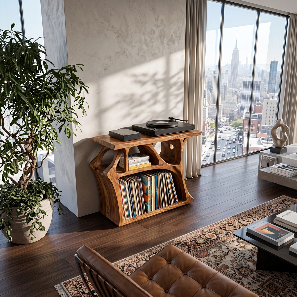 Mid Century Record Stand Living Room Decor Essential