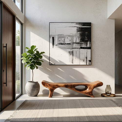 Artistic Bench For Living Room Or Entryway