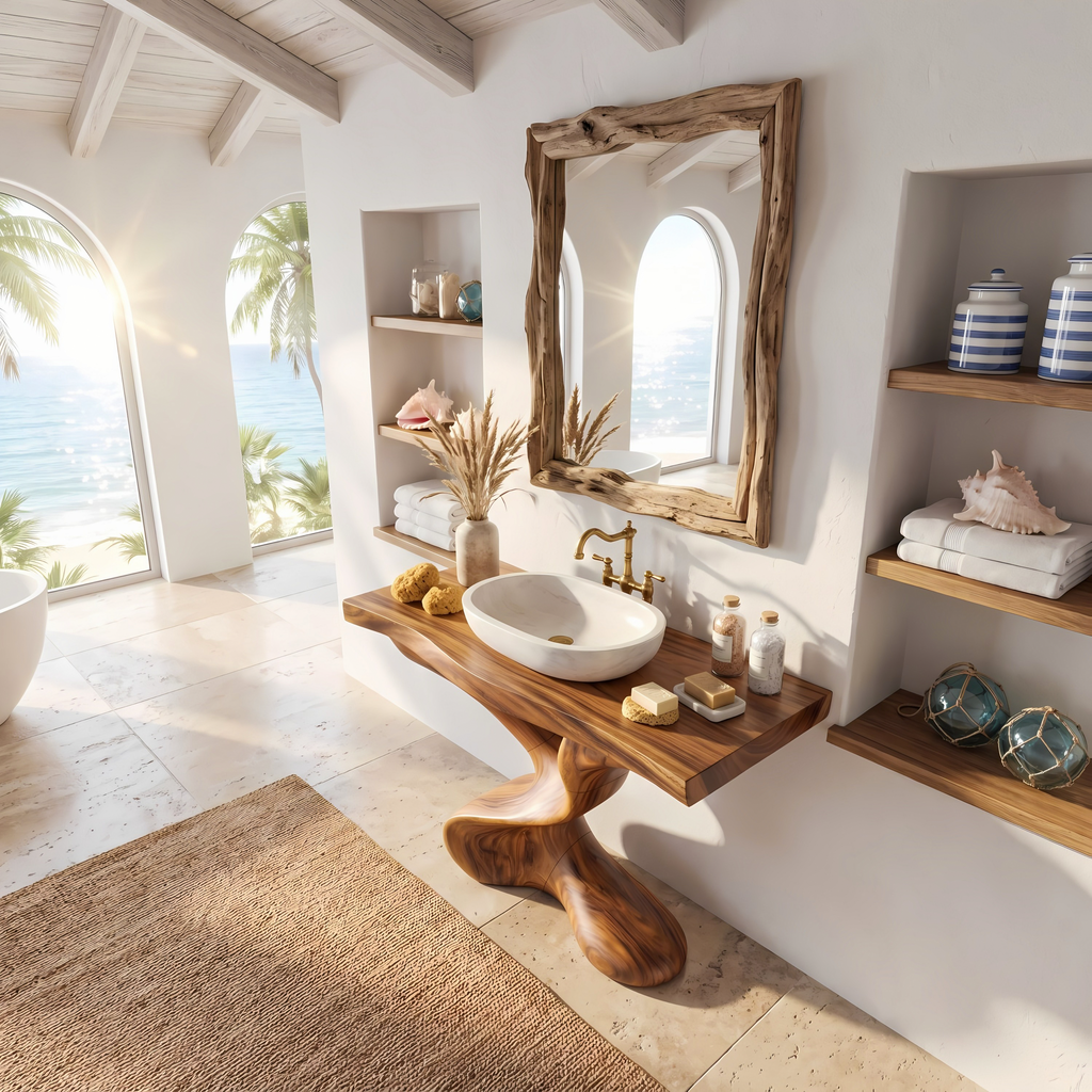 Farmhouse Solid Wood Bathroom Vanity