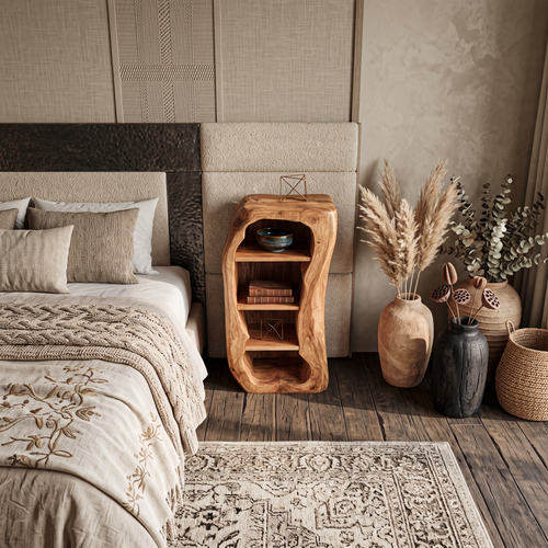 Farmhouse Solid Wood Nightstand