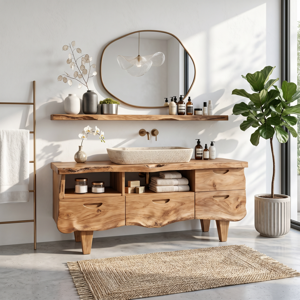 Farmhouse Solid Wood Bathroom Vanity