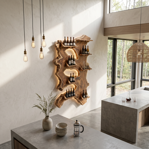Farmhouse Wine Rack For Furniture Functional Decor