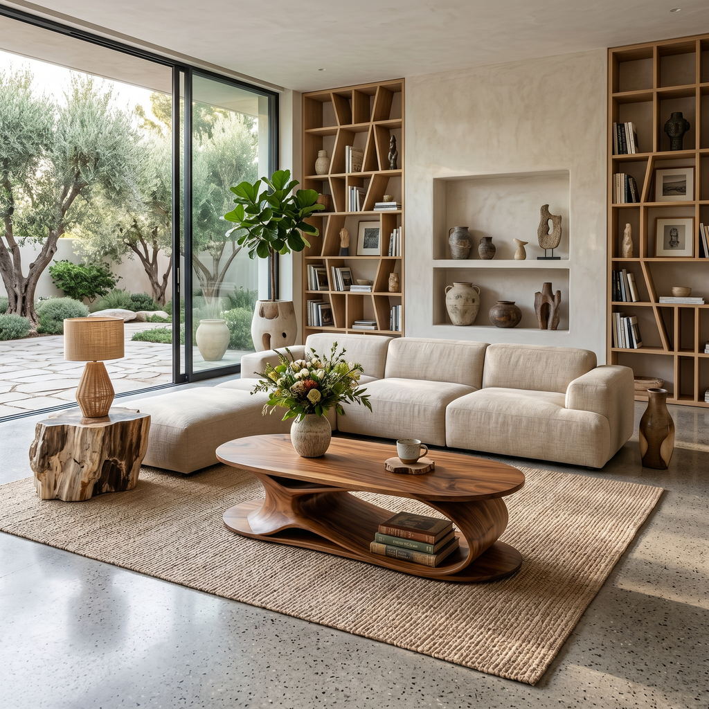 Mid Century Solid Wood Table For Cozy Interiors